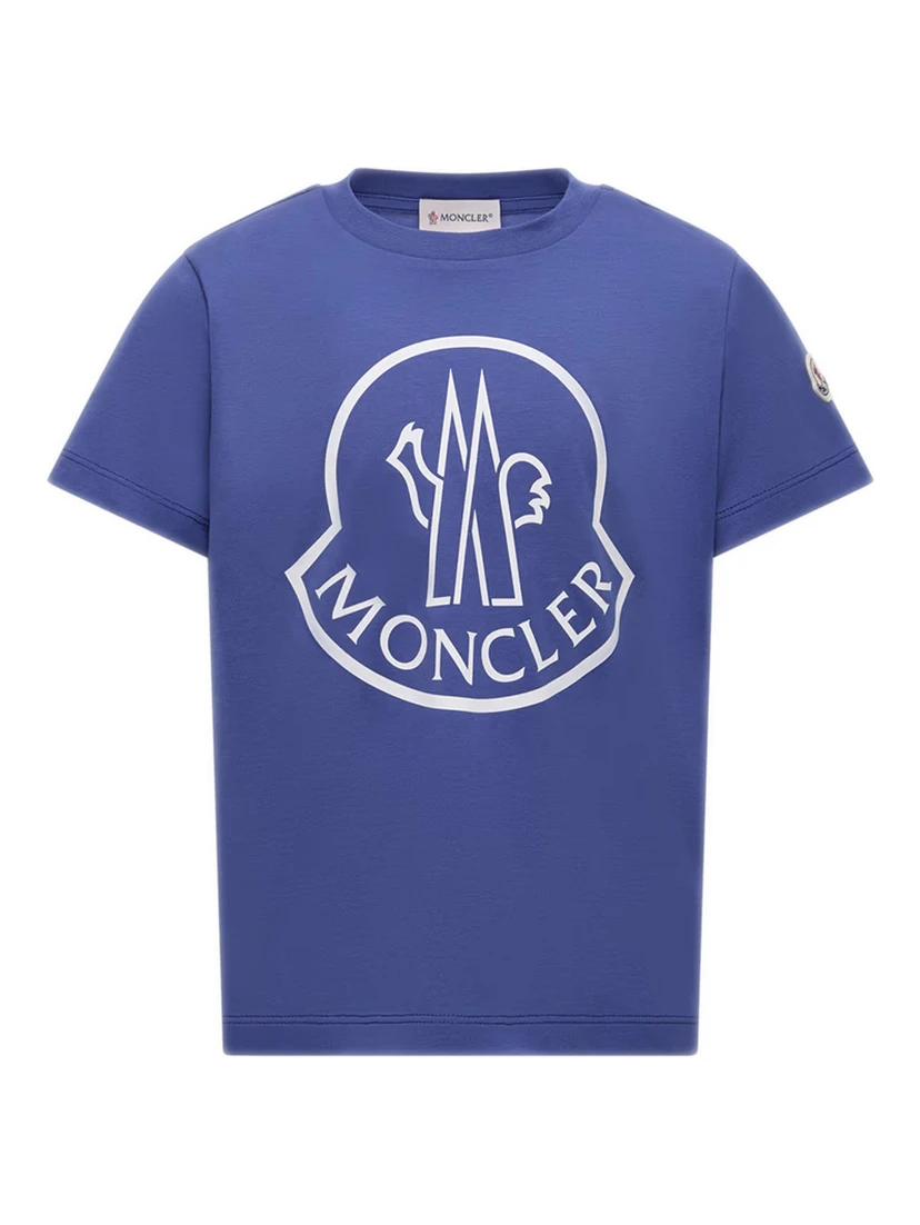 MONCLER KIDS T-shirts and Polos Blue