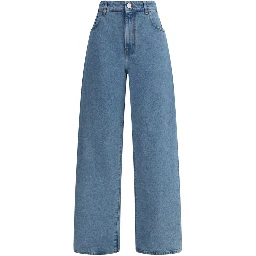 Blue Cotton Relaxed Fit Jeans