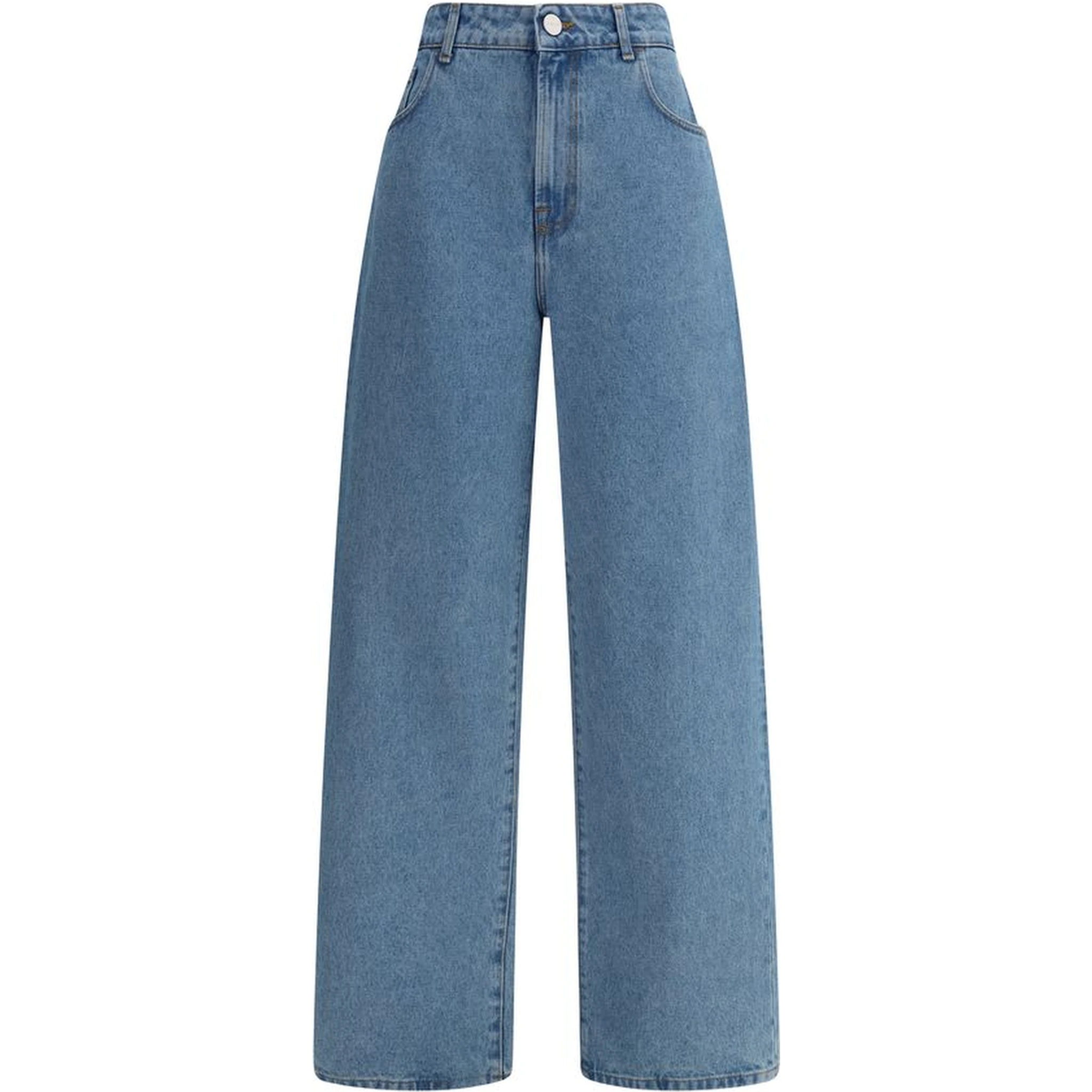 Blue Cotton Relaxed Fit Jeans