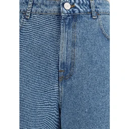 Blue Cotton Relaxed Fit Jeans