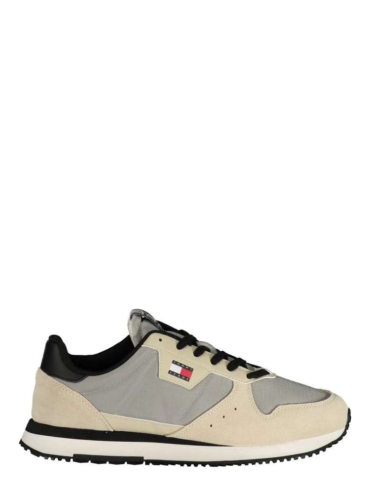 Gray Leather Men Sneaker