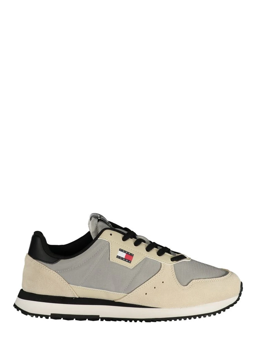 Gray Leather Men Sneaker