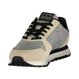 Gray Leather Men Sneaker