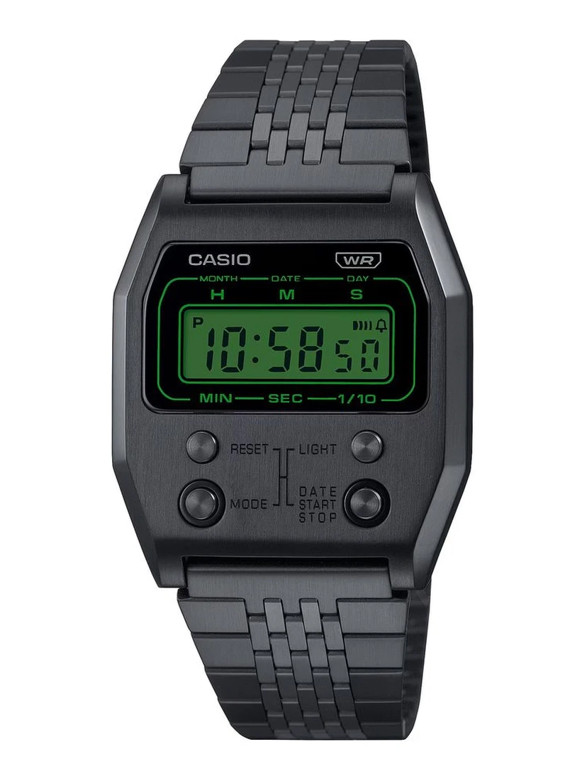 Black Stainless Steel Digital Watch