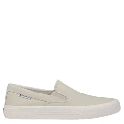 Beige Recycled Cotton Slip-On Loafers