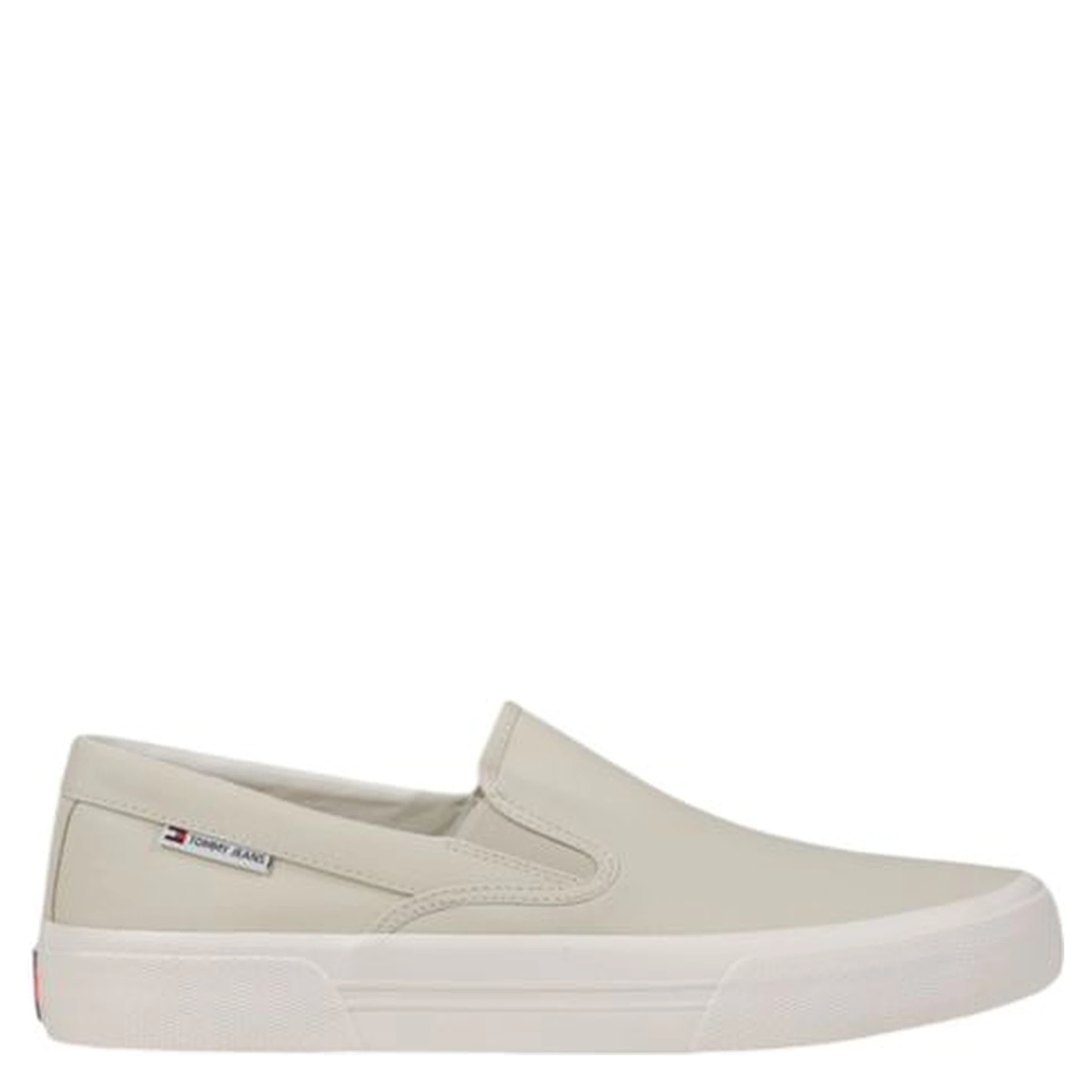 Beige Recycled Cotton Slip-On Loafers