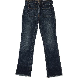 Slim-cut flared denim jeans