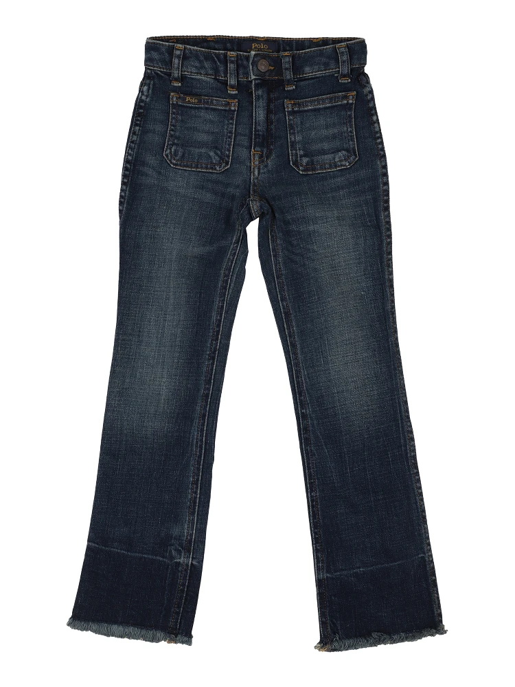 Slim-cut flared denim jeans