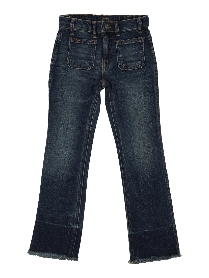 Slim-cut flared denim jeans