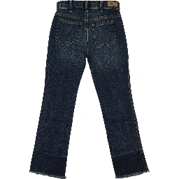 Slim-cut flared denim jeans