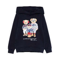 Polo Bear Family fleece hoodie