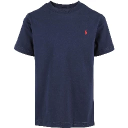 Navy blue cotton T-shirt