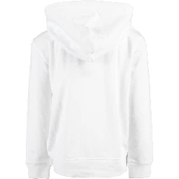 White cotton-blend full-zip hoodie