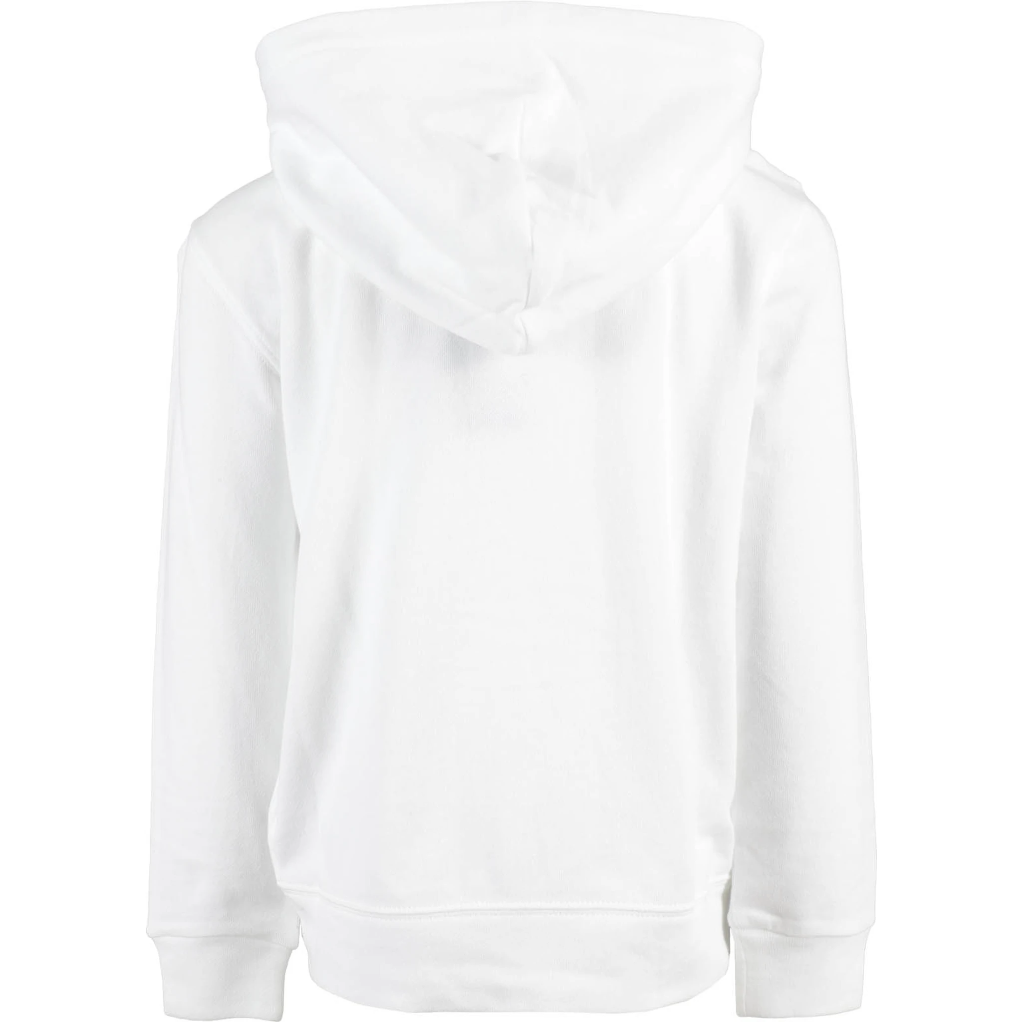 White cotton-blend full-zip hoodie