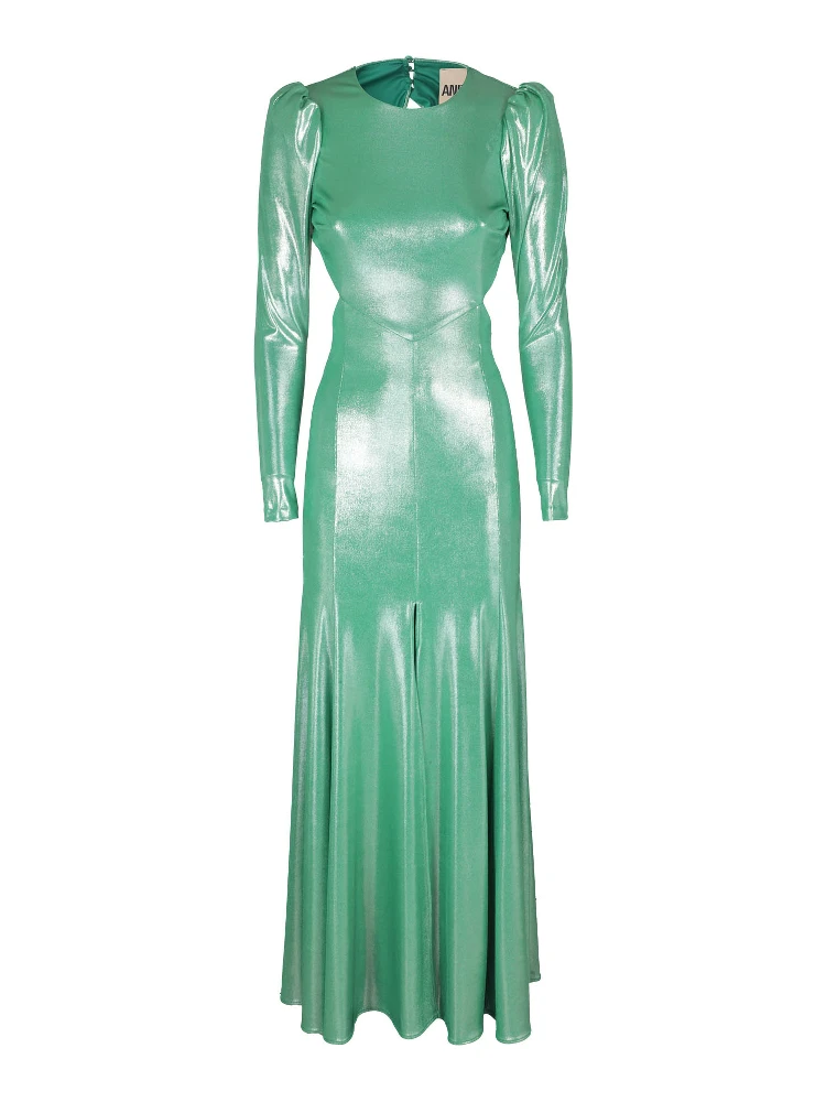 Puff sleeve maxi dress