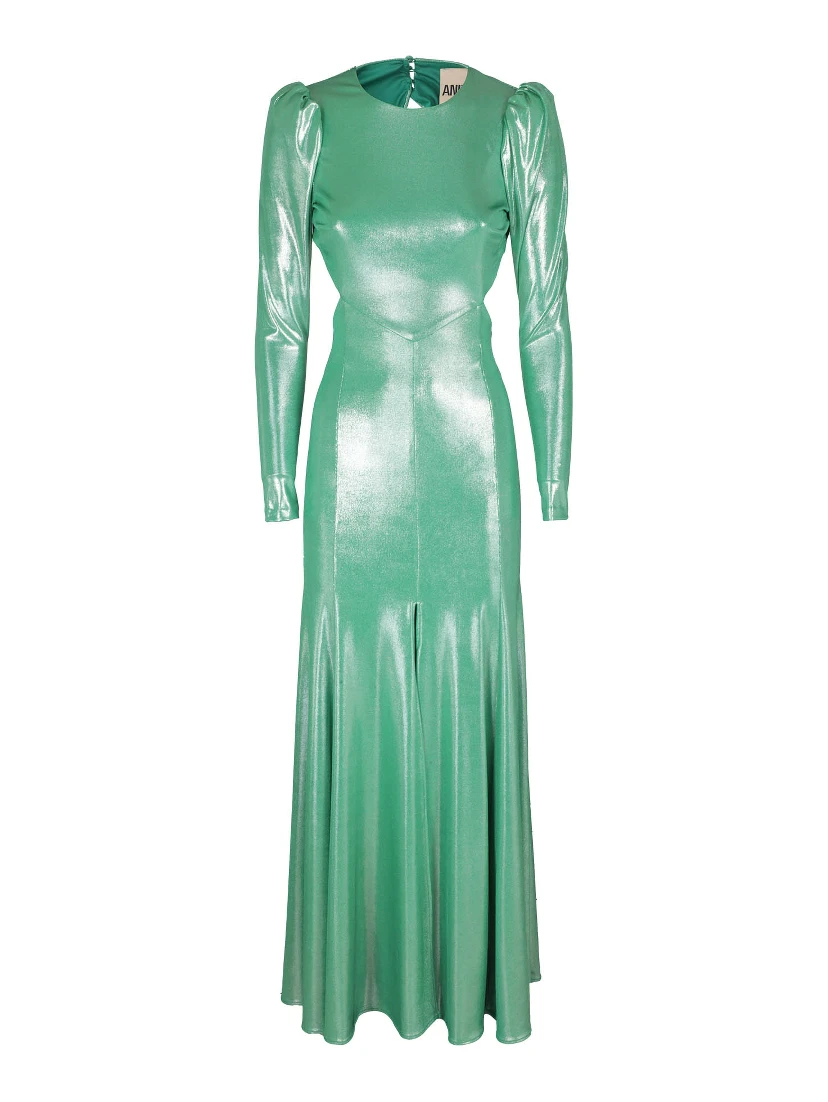 Puff sleeve maxi dress