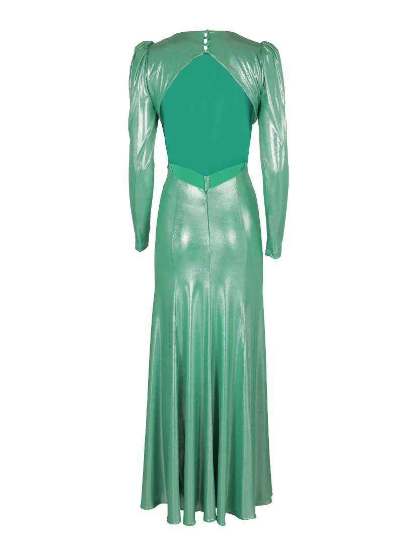 Puff sleeve maxi dress