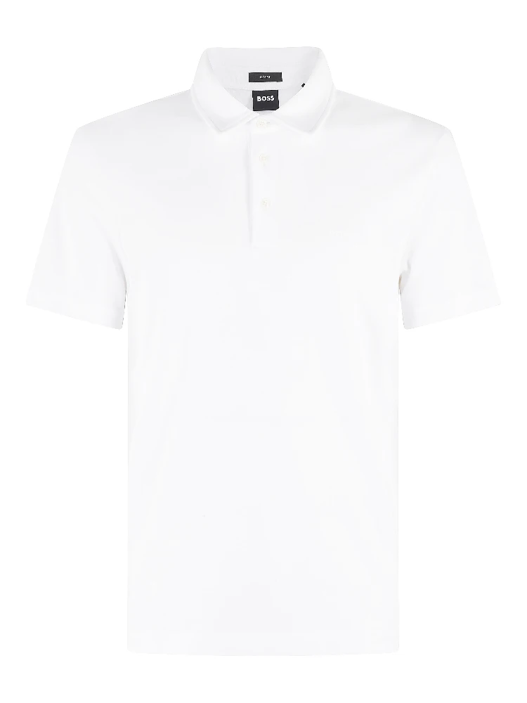 Textured-knit polo shirt