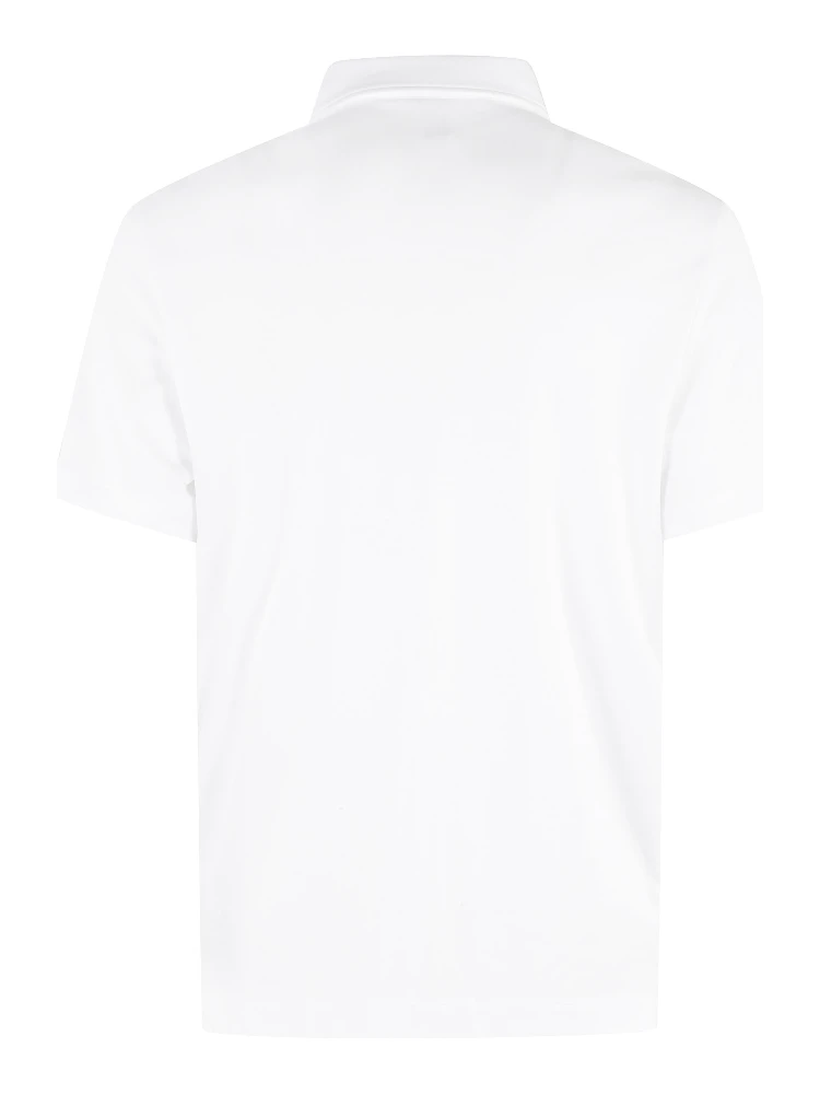 Textured-knit polo shirt alternative