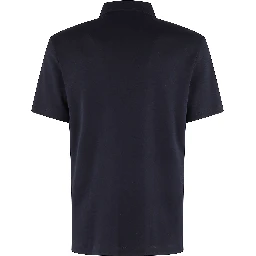 Textured-knit polo shirt