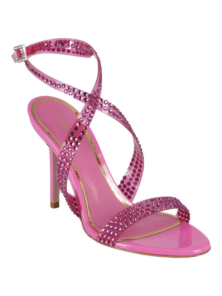 High-heeled Fuchsia Sandals With Intertwined Straps alternative