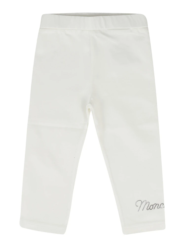 Logo-lettering jersey leggings