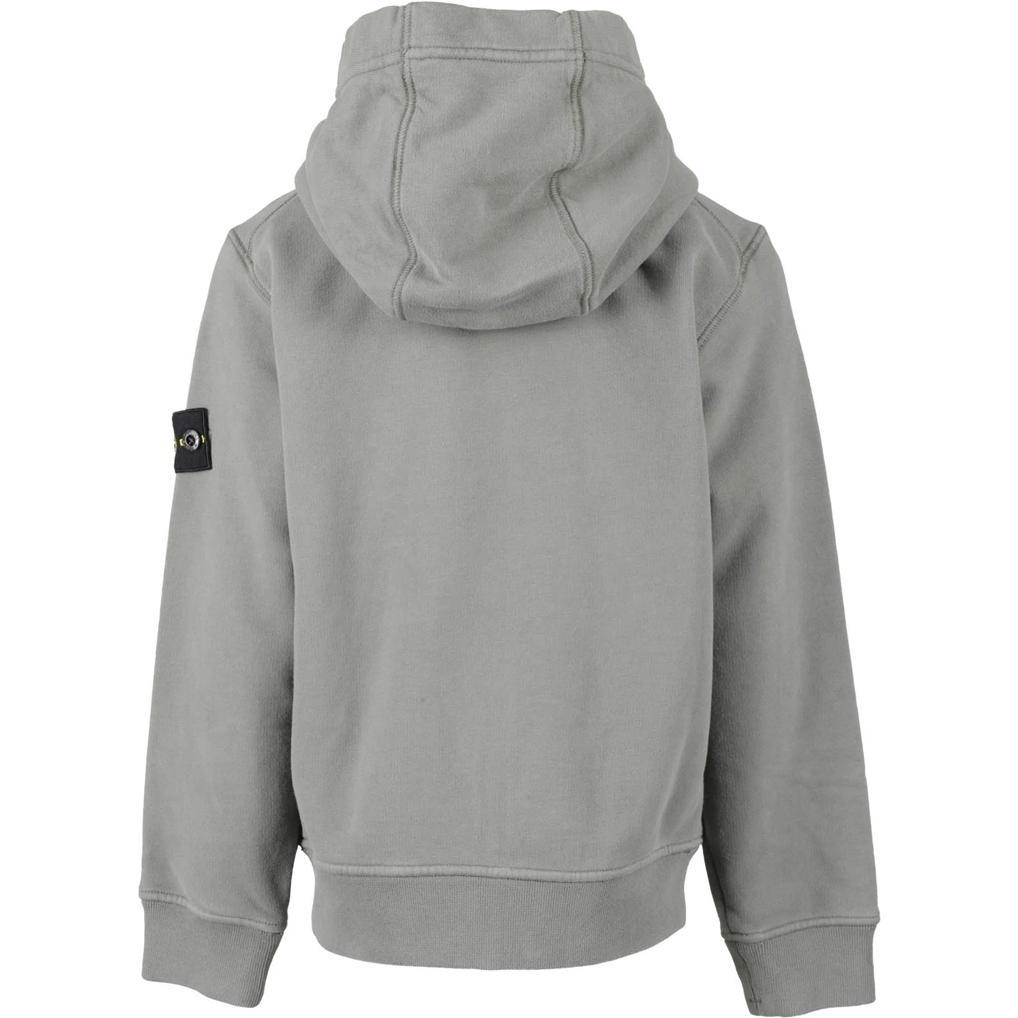 Compass-badge zip-up hoodie