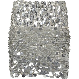 High-waisted sequin-embellished skirt