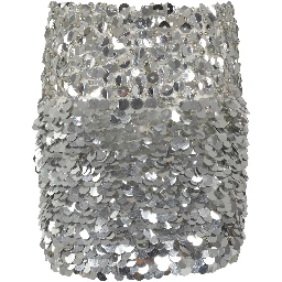 High-waisted sequin-embellished skirt