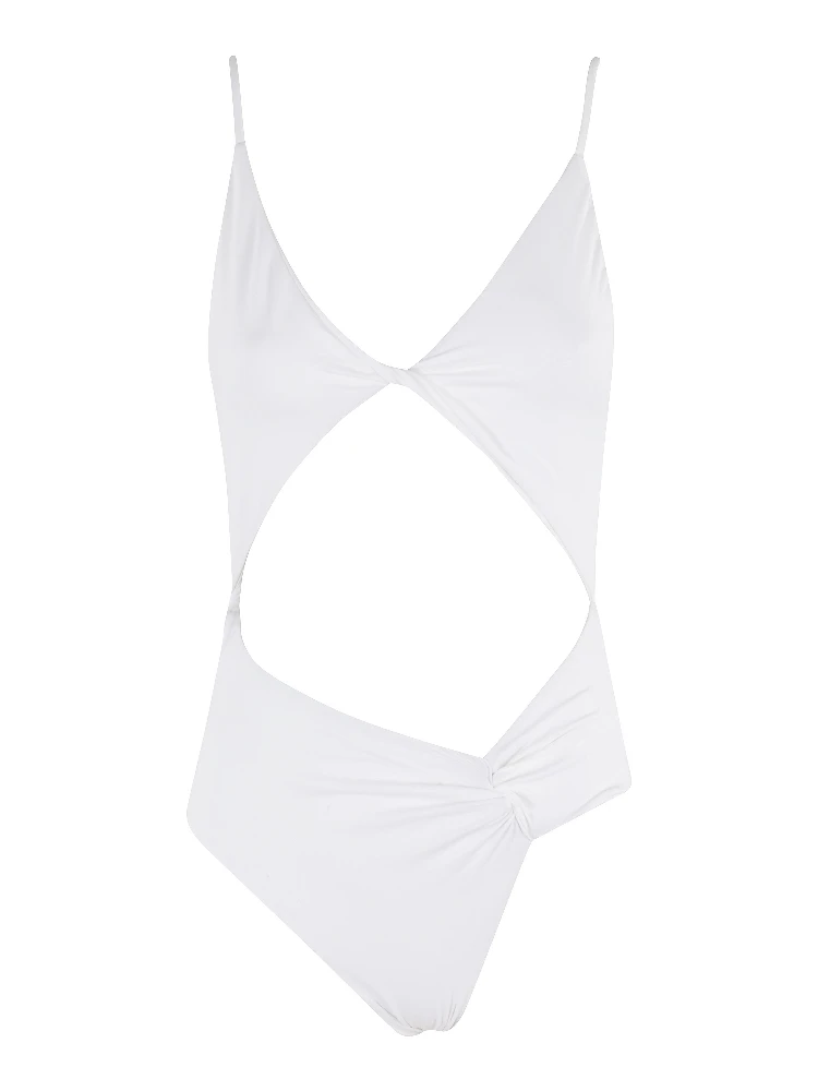 Twist-cutout swimsuit