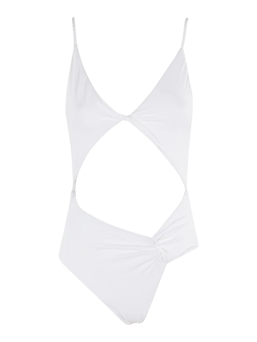 Twist-cutout swimsuit