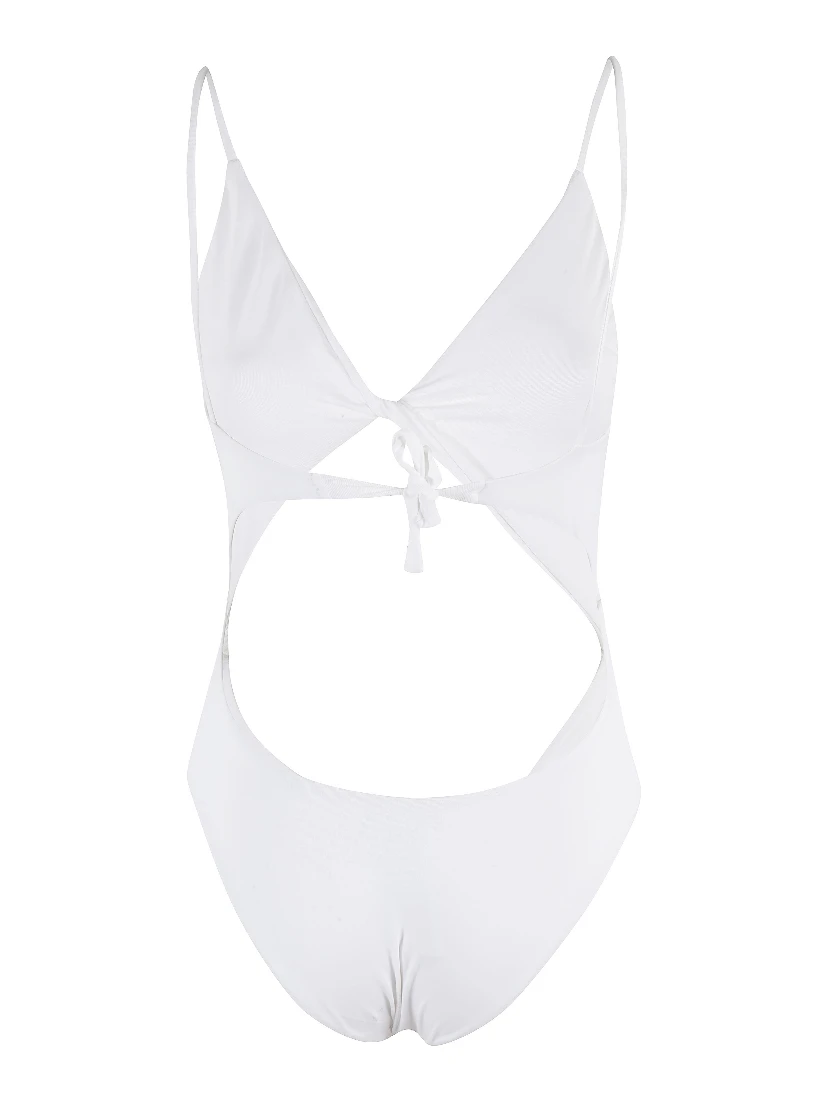 Twist-cutout swimsuit