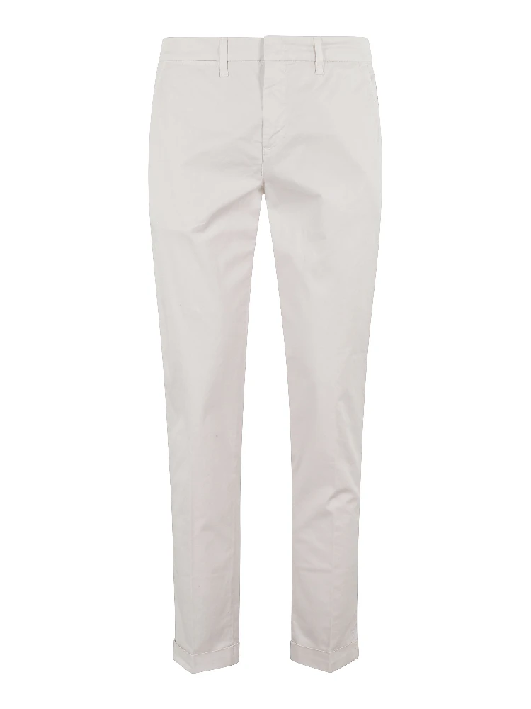 Pantalone Capri In Popeline Stretch Slim Fit Fondo 17,5 Trousers