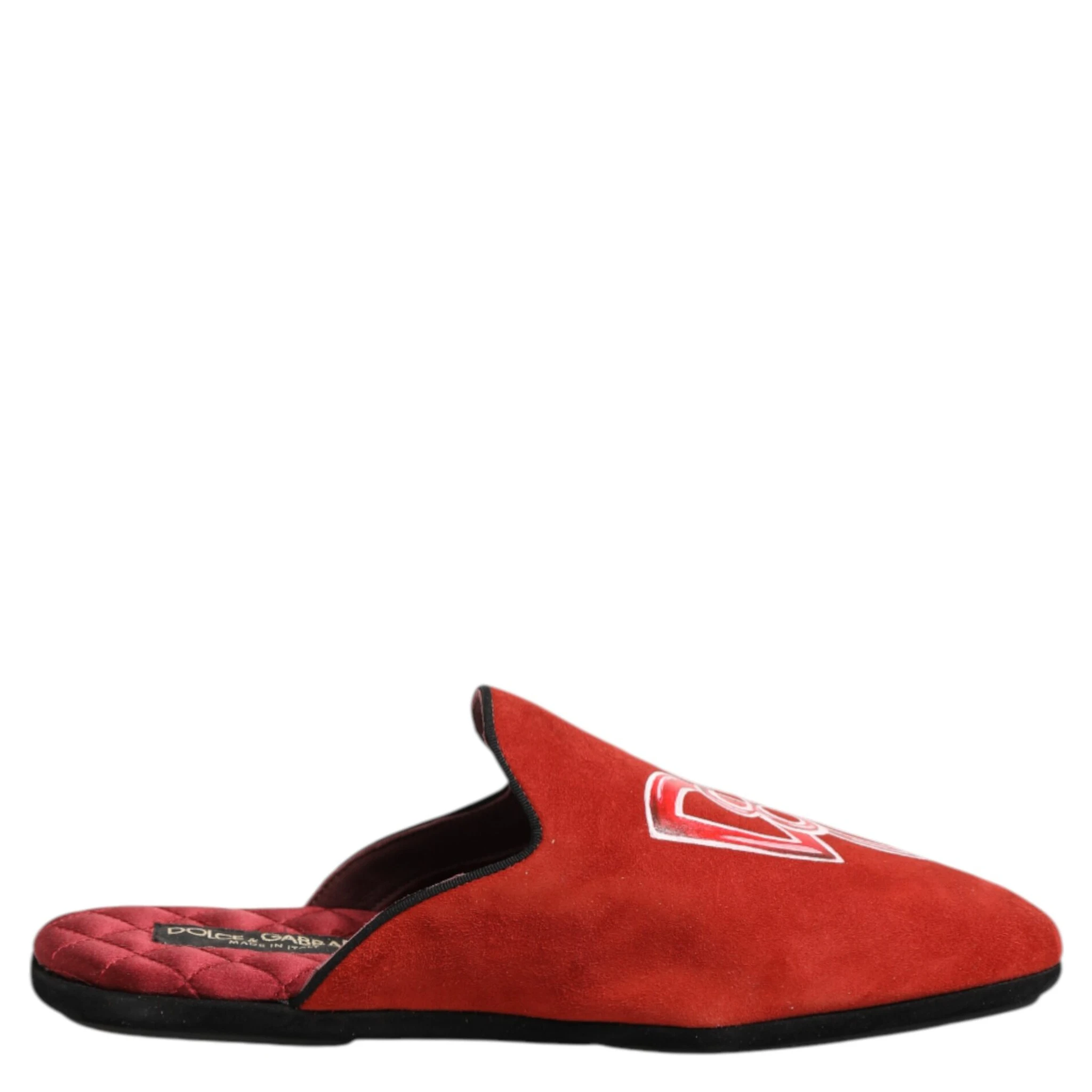 Red Suede DG King Men House Slippers Shoes