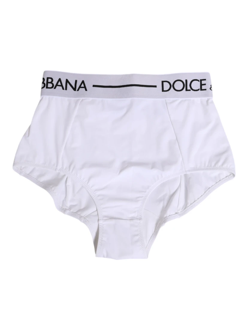 White Nylon Logo Waistband Coulotte Underwear