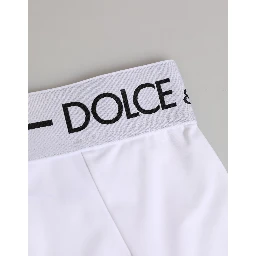 White Nylon Logo Waistband Coulotte Underwear