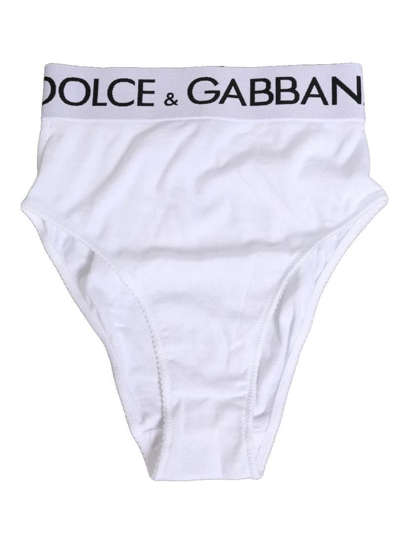 White Cotton Stretch High Waist Panty Underwear