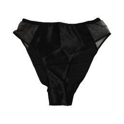 Black Silk Stretch High Waist Panty Underwear