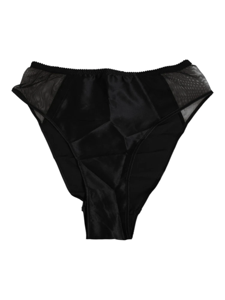 Black Silk Stretch High Waist Panty Underwear alternative