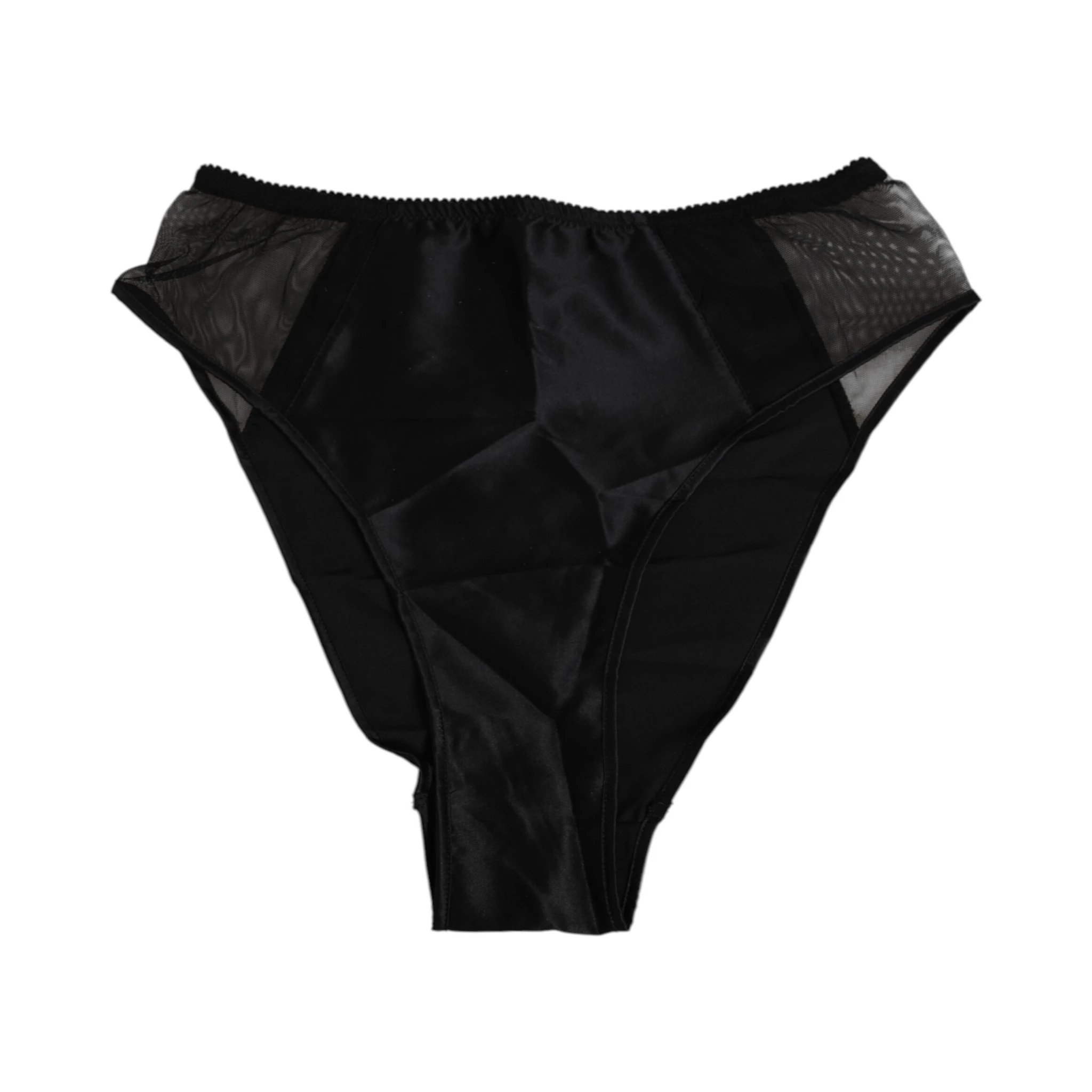 Black Silk Stretch High Waist Panty Underwear