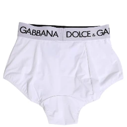 White Nylon Logo Waistband Coulotte Underwear