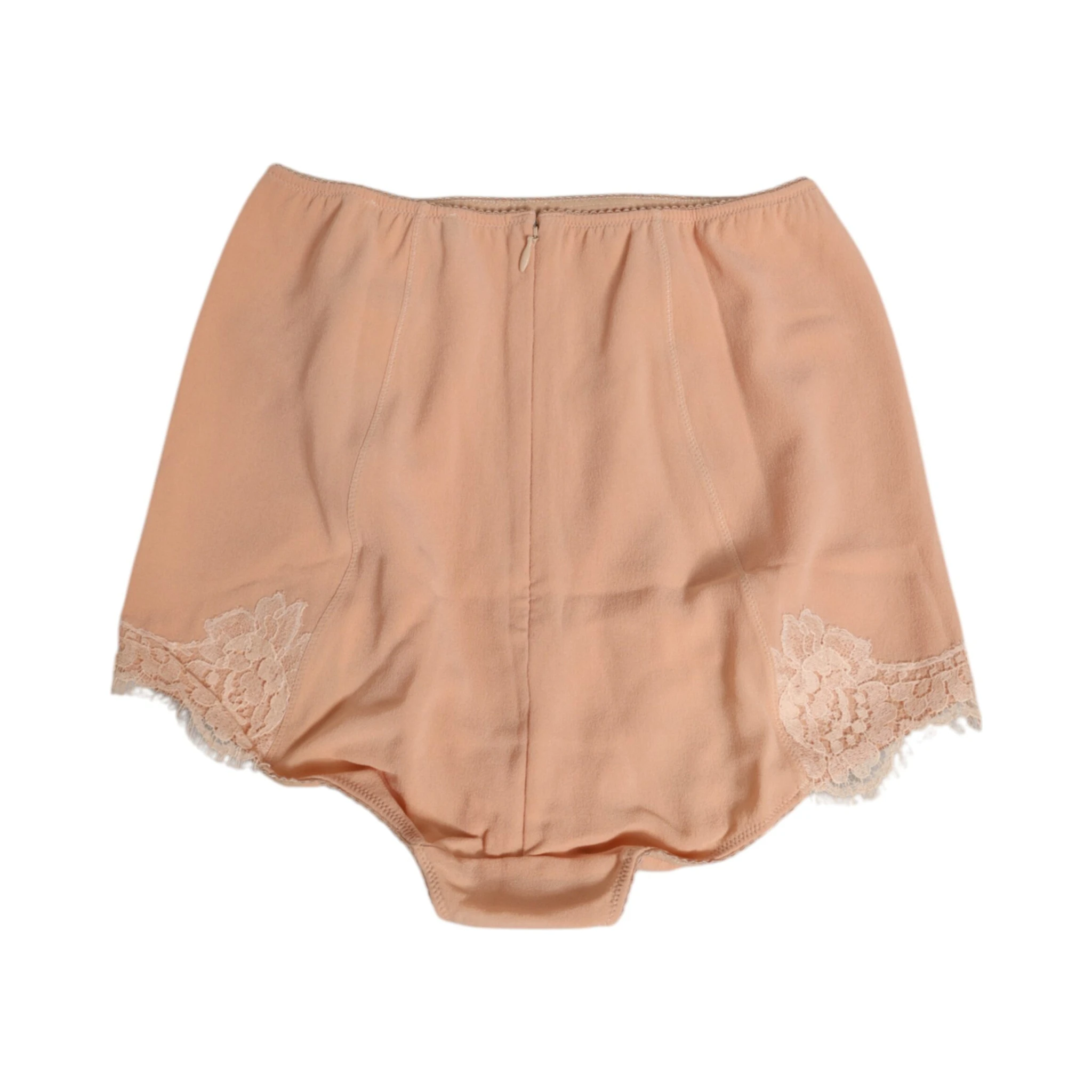 Beige Silk Stretch High Waist Girdle Underwear