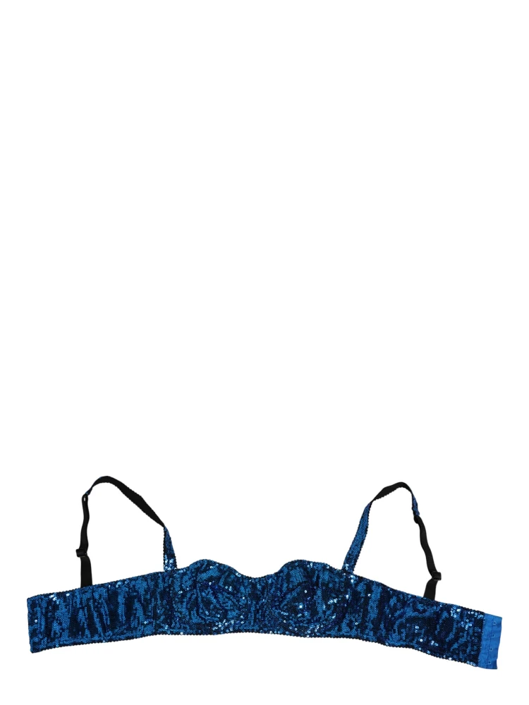 Blue Sequin Embellished Balconnet Bra Underwear alternative