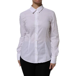 White Cotton Collared Dress Formal Shirt Top