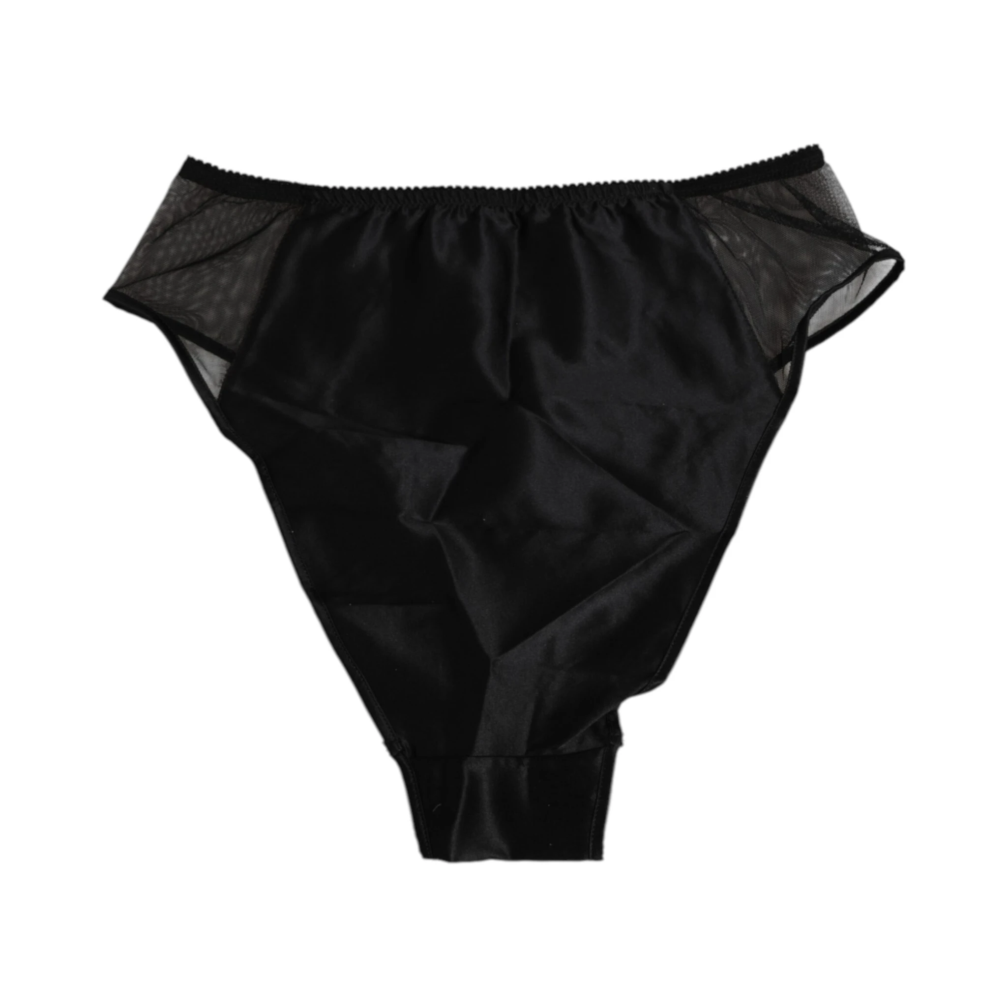 Black Silk Stretch High Waist Panty Underwear