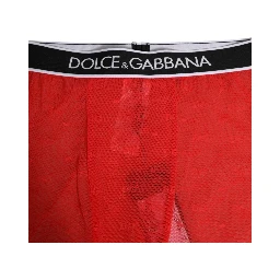 Red Logo Lace Tight Midi Trousers Underwear