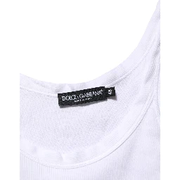 White Sleeveless Round Neck Tank Top T-shirt