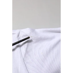 White Graphic Print Cotton CrewNeck T-shirt