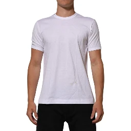 White Goodluck 2021 Cotton Crew Neck  T-shirt