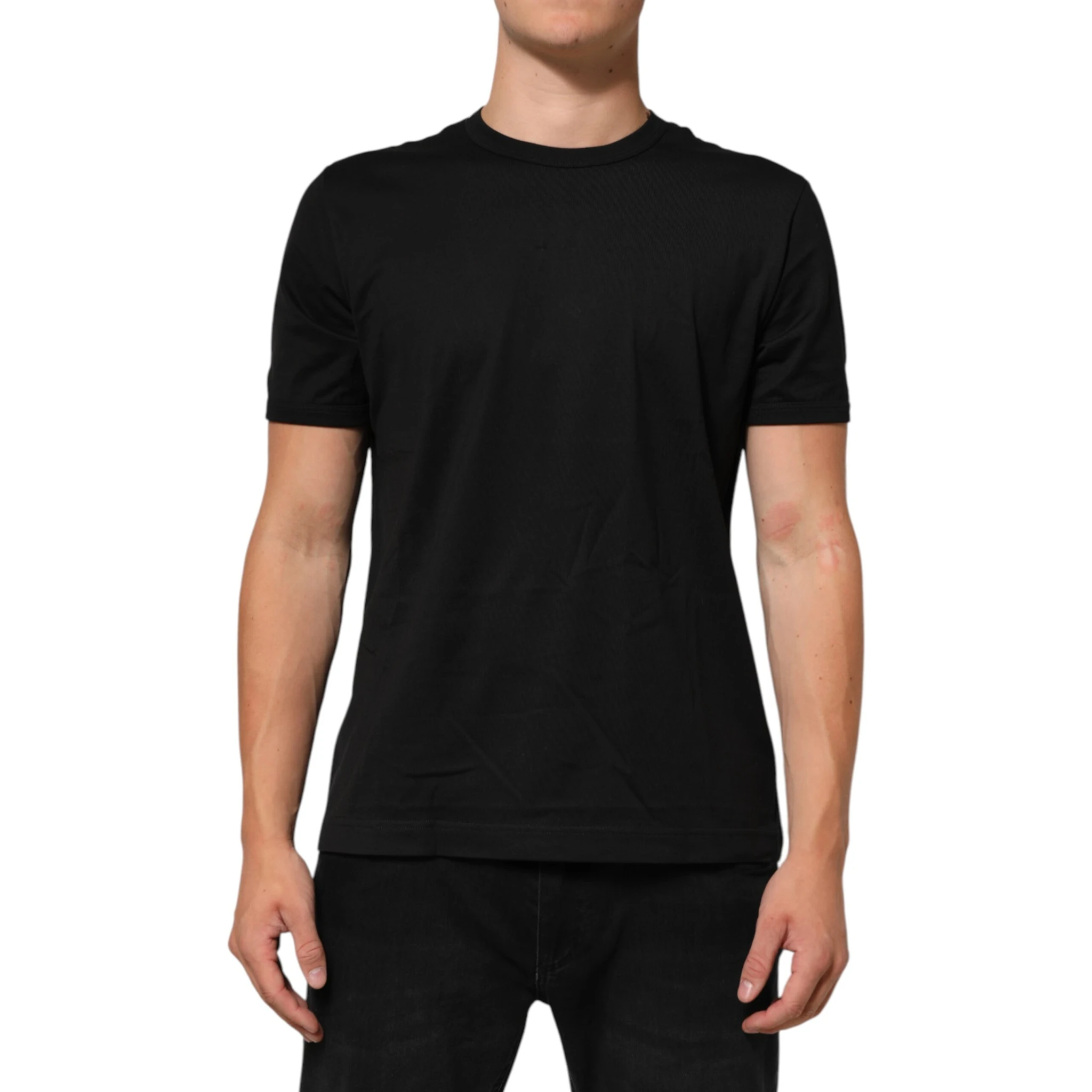 Black Goodluck 2021 Cotton Crew Neck T-shirt